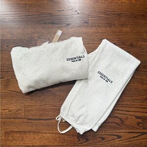 Fear of God Essentials Light Gray Hoodie
